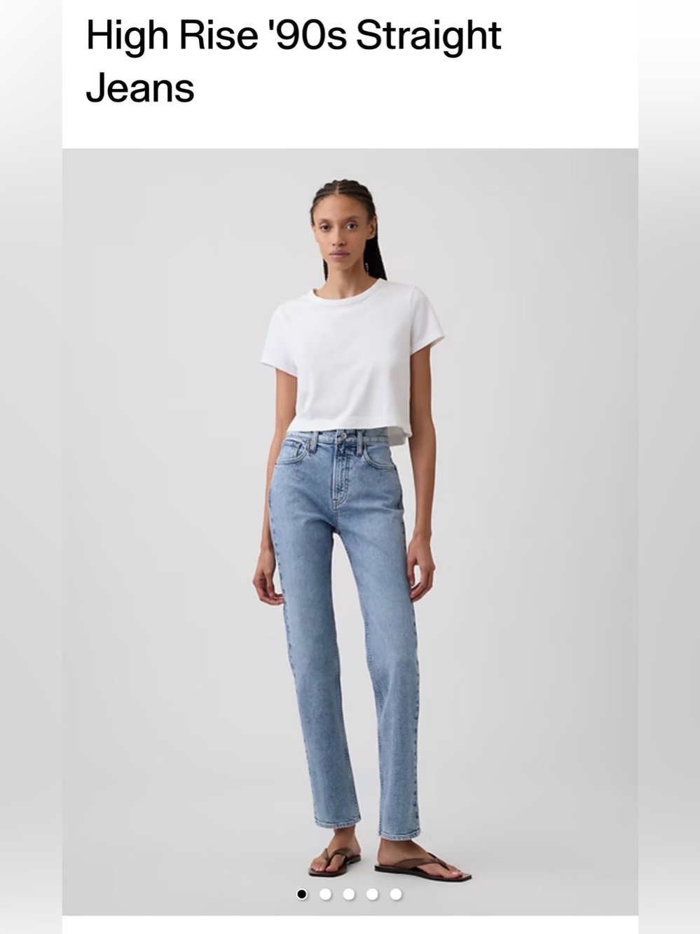 High-Rise '90s Straight Jeans Light Wash